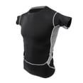 thumbnail image 2 of Camisetas de Punto de Compresión Zulema para Hombre Tops de Manga Corta Deporte Fitness Gimnasio Culturismo Baloncesto Negro XL, 2 of 7