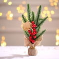 thumbnail image 5 of JingChun 9" Mini Christmas Tree Artificial Tabletop Tree with Pine Cone Berry Christmas Decor,Small Christmas Pine Tree for Home or office Xmas Holiday Decorations, 5 of 6