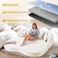 thumbnail image 4 of Timbernest 70" Boneless Couch, Convertible Sofa Bed, Fold Out Sleeper Loveseat, Milk White, 4 of 11