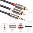 thumbnail image 1 of 3.5mm Jack male (TRS 1/8 inch) to 2 Male RCA Stereo Analog Cable Audio Adapter, 1 of 8