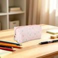 thumbnail image 5 of Small Quilted Makeup Bag for Women, Cute Floral Cosmetic Bag, Emergency Bag Travel Toiletry Pouch Gifts for Girls Her Mom Friend Sister Pink, 5 of 6