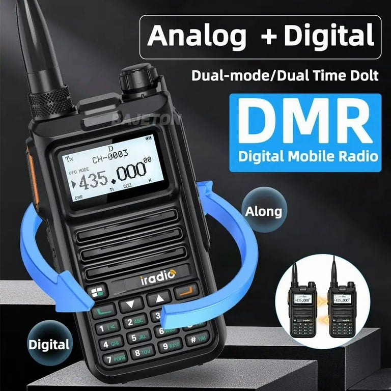 Iradio DM-UV4R Two Way radio DMR Digital Analog Walkie Talkie AES