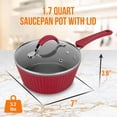 thumbnail image 2 of NutriChef Saucepan Pot with Lid - Non-Stick High-Qualified Kitchen Cookware, 1.7 Quart, 2 of 6