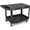 Black, variant on RONSHIN Large Heavy Duty Plastic Utility Service Cart Flat top 45.8 x 25 Inch, Work Cart Flat Shelves Holds up to 550 lbs - 2 Tier Service Cart with 360°Swivel Wheels (2 with Brakes)