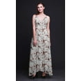 thumbnail image 3 of Bimba Robe de Plage Bohème Sans Manches Longue Maxi à Bretelles Imprimée pour Femmes - Petite Blanche, 3 of 4