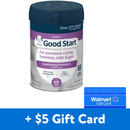 [Free $5 eGift Card] Gerber Good Start SoothePro (HMO) Powder Infant Formula, Stage 1, 30.6 oz