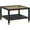 Black+Gold, variant on Modern Square Coffee Table - 27.6" Gold Glass Top Metal Frame Cocktail Table, Tempered Glass with Gold Mesh Layer, Easy-Clean Surface, Sturdy Steel Legs for Living Room, White+Gold