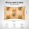 thumbnail image 4 of KLL German Shepherd Dog Pattern Silk Pillowcase for Hair and Skin Standard Size 20"X 30" Soft Breathable Pillow Covers for Sleeping, 4 of 6