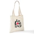 thumbnail image 6 of CafePress - Live Love Teach Tote Bag - Unisex Canvas Tote Bag, Beige, 1-Piece, 6 of 6