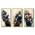 thumbnail image 2 of Designart "Deep Blue Calla Lilies in Bouquet IV" Floral & Botanical Framed Wall Art Set Of 3 - Blue Calla Lily Frame Gallery Wall Set For Home Decor, 2 of 6