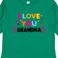 thumbnail image 4 of Inktastic I Love You Grandma with Flowers Girls Long Sleeve Toddler T-Shirt, 4 of 5