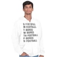 thumbnail image 3 of Bored Football Sport Schedule Men's Big & Tall Graphic Zip Up Hoodie Brisco Brands 4X, 3 of 5