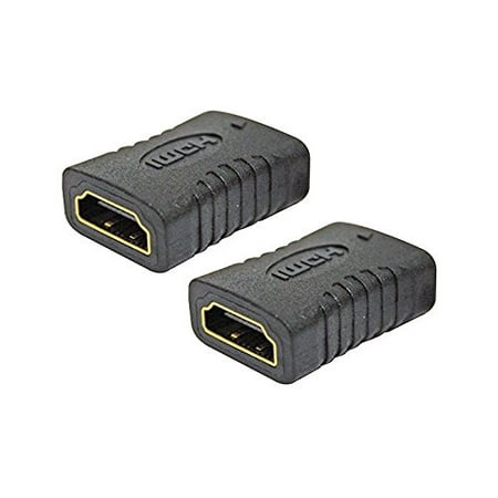 Thru Modular In Line Coupler iMBAPrice® HDMI Inline Coupler - Black - Female to Female - Gold Plated (Pack of 2) ()