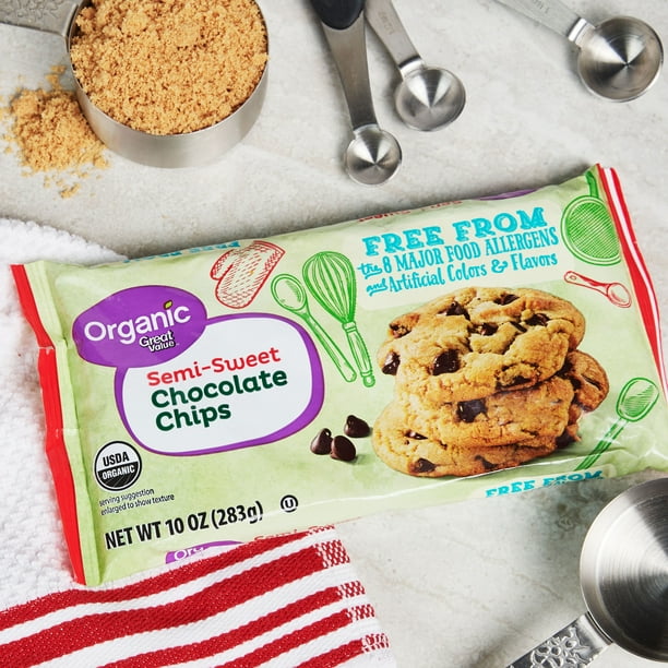 Great Value Organic Semi Sweet Chocolate Chips, 10 oz