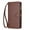 Brown, variant on ELEHOLD Wallet Case for iPhone 15 Pro, with 9 Card Slots Cash/Zipper Pocket Detachable Wrist Strap Crossbody Shoulder Strap Magnetic Clasp Kickstand Luxury Purse Case for iPhone 15 Pro,Pink