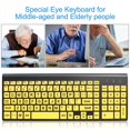 thumbnail image 2 of Combinación inalámbrica de teclado y ratón de impresión grande con receptor USB para personas mayores y personas con discapacidad visual y baja visión, 2 of 5