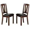 thumbnail image 6 of Contemporary Dark Walnut Finish 6pc Dining Set Dining Table 4x Chairs and Bench Kitchen Dining Room Furniture Solid wood, 6 of 7