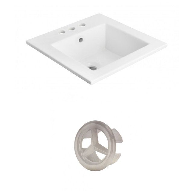 American Imaginations 30-in. W 3H8-in. Ceramic Top Set In White Color AI-20997