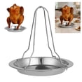 thumbnail image 2 of Hioecau Grilled Chicken Plate Even Heat Distribution Juicy Meat Folding Design Dishwasher Safe Grill Rack Poultry Roasting Accessory, 2 of 7