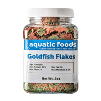 Goldfish Flakes, Premium Smaller Goldfish Flakes for Aquarium Goldfish, Koi & Pond Fish- AFI Goldfish Flakes…2oz Small Jar