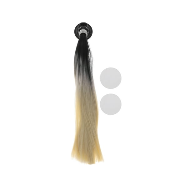 Motorcycle Helmet Accessories Decoration Ponytail for Motorcycle Bicycle Skiing Helmets Gradient Black Gold Tone High-temperature Silk PU Glue 1 Set