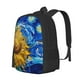 thumbnail image 1 of Easygdp Whimsical Sunflowers Night Sky Mochila de Gran Capacidad Minimalista Ideal para Escuela, Viajes y Uso Diario, 1 of 6