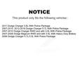 thumbnail image 2 of CMX Rear Disc Rotors Ceramic Pads and Parking Brake Shoes Kit for Car Dodge Charger Magnum K8C-103896, 2 of 11