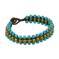 thumbnail image 2 of Round Turquoise Harmony Brass BeadsToggle Bracelet, 2 of 5