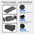 thumbnail image 3 of MINDYES 180 Gallon Deck Box, Jumbo Outdoor Storage for Patio Furniture Cushions, Pool Equipment, Outdoor Tools & More, Black, 3 of 8