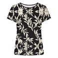 thumbnail image 4 of Xuyuer Womens Short Sleeve Sweater Tops Crewneck Basic Knit Pullover Lightweight Casual Sweaters Blouse Dressy Casual Summer T Shirts Loose Fit Business Work Clothes Blouses, 4 of 6