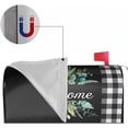 thumbnail image 4 of Wreath Buffalo Plaid Mailbox Covers Black White Plaid and Leaves Mailbox Cover Magnetic Welcome Mail Box Covers Garden Outdoor Decor Standard Size 21 x 18 Inchs, 4 of 6