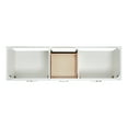 thumbnail image 5 of Ariel Stafford 72 Inch Double Sink Base Cabinet In White, 5 of 9