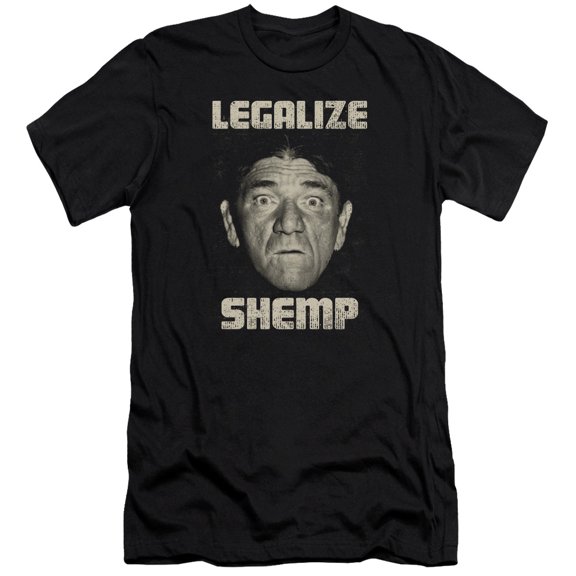 Three Stooges Legalize Shemp S/S Adult 30/1 T-Shirt Black