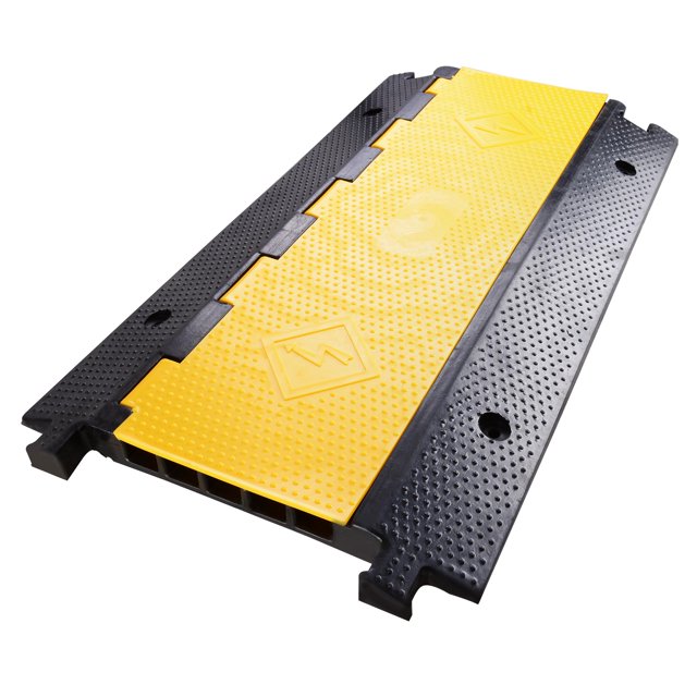 Yescom Cable Protector 5 Channel 44000lbs Capacity Protective Wire Cord Ramp Driveway Rubber Traffic Speed Bumps Indoor Outdoor Yescom Modern