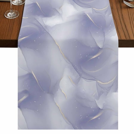 Table Runners 60 Inches Long Dress Scarves Purple Marble Farmhouse Kitchen Table Runner Small Coffee Tablerunners Modern Minimalism Abstract Aesthetic Art 13x60 Inch