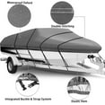 thumbnail image 2 of 11-13Ft Heavy Duty Boat Cover 210D Oxford Waterproof Trailerable Marine Protective Grey for V - Hull Tri - Hull Runabout Bass Fish & Ski Boat Fishing Ski, 2 of 8