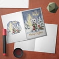 thumbnail image 3 of Merry Christmas West Highland White Terrier Snowy Winter with Tree Decorations 5x7in Folded Greeting Card Westie Westy Dog Lover Single Note Card with Envelope - 12020, 3 of 5