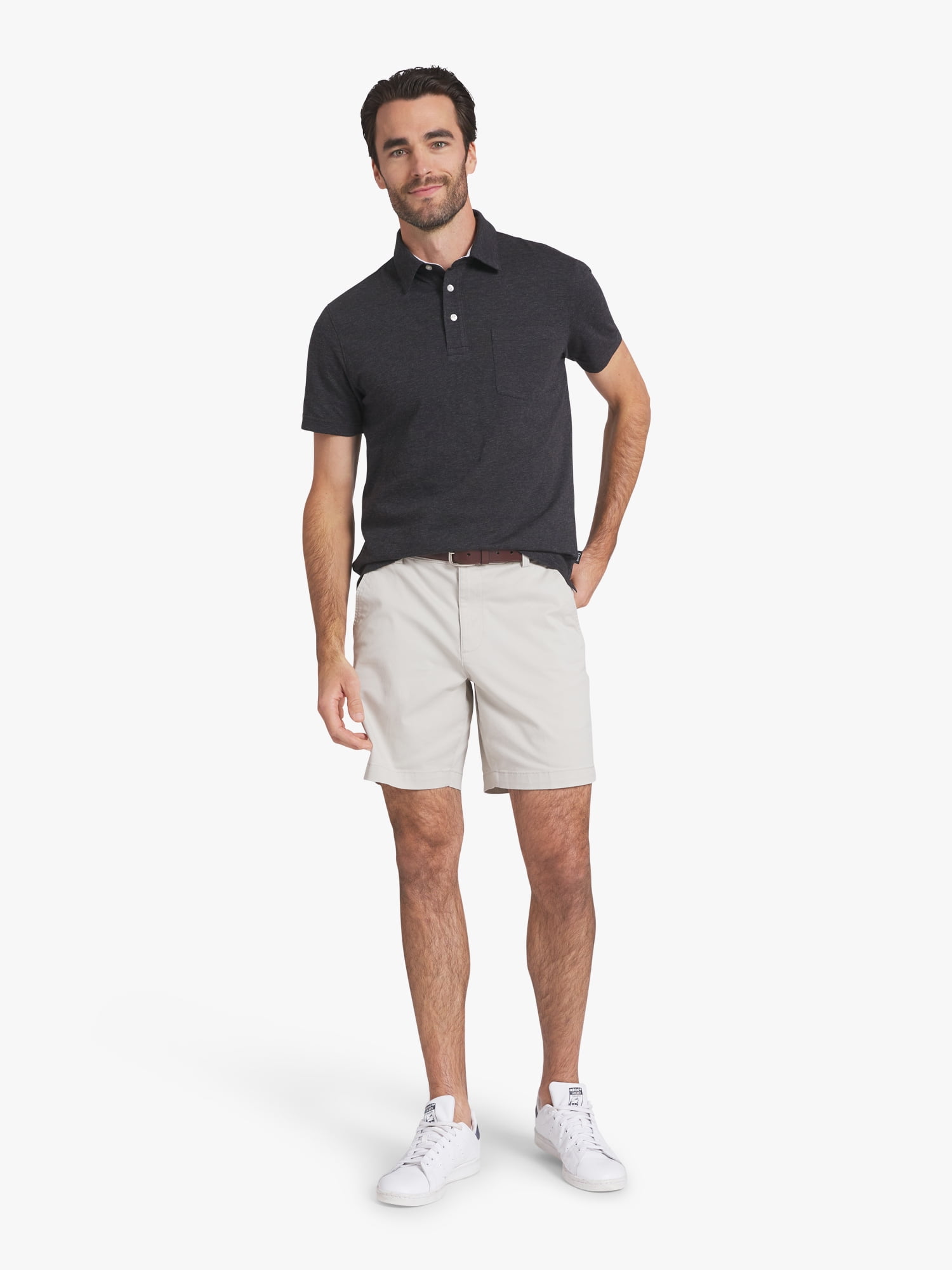 Chaps Men's and Big Men's Harbor Side Slub Short Sleeve Polo Shirt, Sizes S-3XL