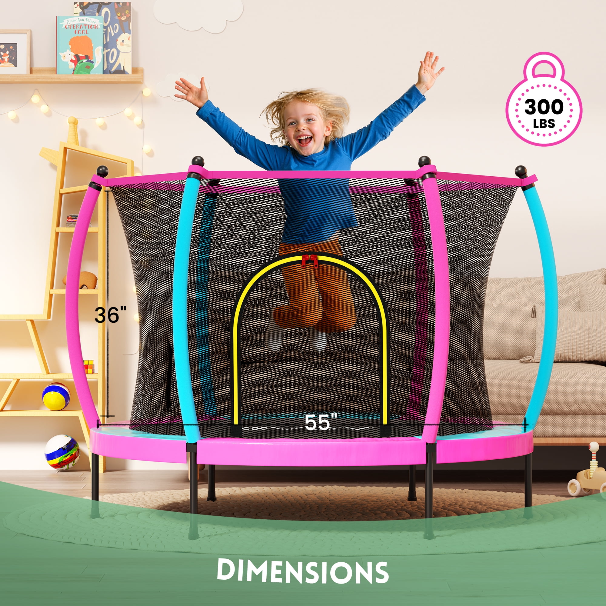 GVDV Indoor Trampoline for Kids