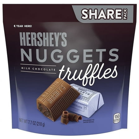 Hershey's Truffles Candy, Individually Wrapped, Share Pack Milk Chocolate7.7oz Pack of 2