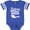 Football Blue and White, variant on Future Diver Scuba Diving Boys or Girls Baby Bodysuit