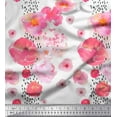 thumbnail image 1 of Soimoi Cotton Poplin Fabric brush stroke & floral Watercolor Print Fabric by the Yard 42 Inch Wide, 1 of 1
