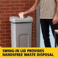 thumbnail image 6 of PLKJYEHD Square Garbage Bin with Non-touchable Swinging Lid, 23 Gallons in Gray Color, Highly Suitable for Outdoor, Restaurant, School and Kitchen Areas., 6 of 7