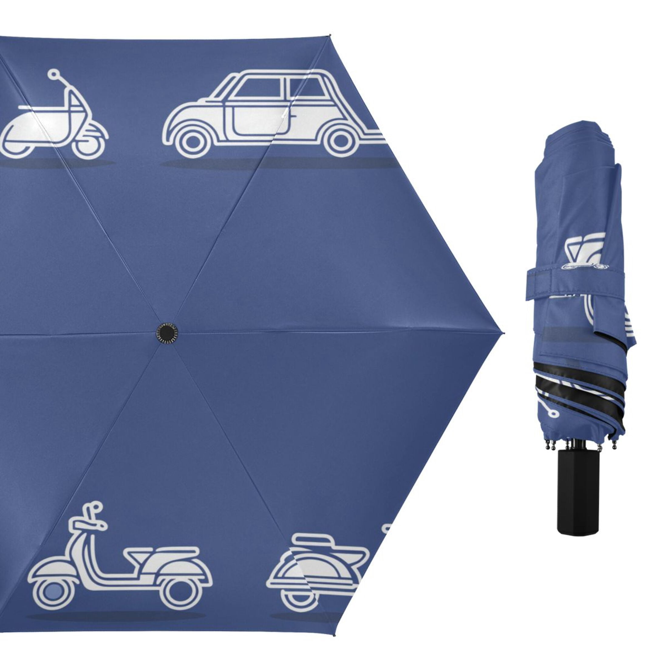 Scooter and Car Designs UV50+ Sunscreen Portable Umbrella, Waterproof, Ultra Lightweight 240g