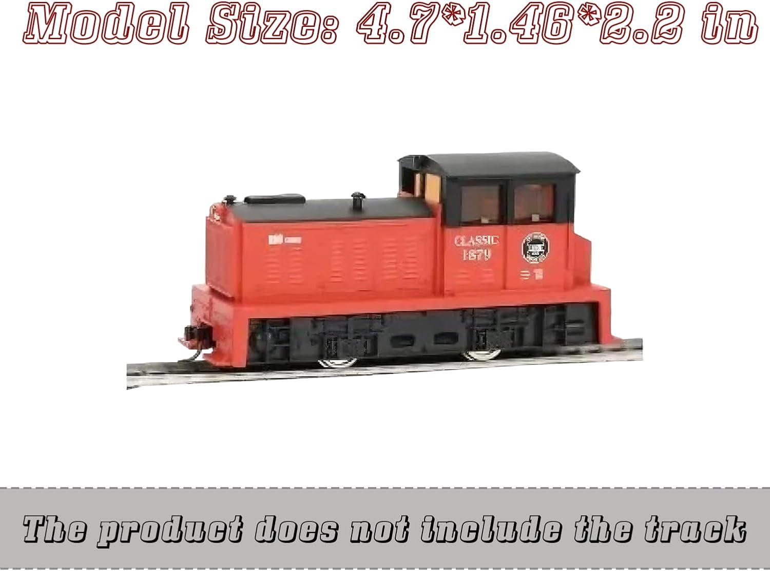 HO Scale DDT Industrial Diesel Locomotive (12V) Metal Wheelsets, Factory Installed Knuckle Couplers, Classic Plymouth Type Industrial Switcher – Locomotive Only