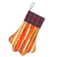 thumbnail image 3 of Dog Paw Decorative Socks 17x11.8in Top With A Strap Design For Easy Hanging For Festive Christmas Party Decorations Orangered Stripe Hand-Drawn Sketch_2, 3 of 8