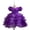 Purple, variant on LYMAYTER Kids Wedding Birthday Party Dress for Flower Girls Bridesmaid Cake Tutu Ball Gown Party Dress