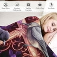 thumbnail image 3 of COMIO Purple Cross Blanket Christian Religious Cross Decor Throw Blanket Hummingbird Faith Catholic Blanket Gifts for Women Men Winter Super Warm Soft Plush Flannel Blanket for Adults Kids, 3 of 6