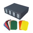 thumbnail image 2 of Lipstore Card Deck Box PU Leather Gathering Card Toy Container Collectible Cards Holder Black and Grey, 2 of 8