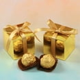 thumbnail image 6 of Scheam 30 Pcs Square Favor Boxes 2 inch Mini Candy Box Paper Gift Bags DIY Packaging Boxes Small Items Containers with Ribbons for Birthday Christmas Anniversary (Gold), 6 of 7